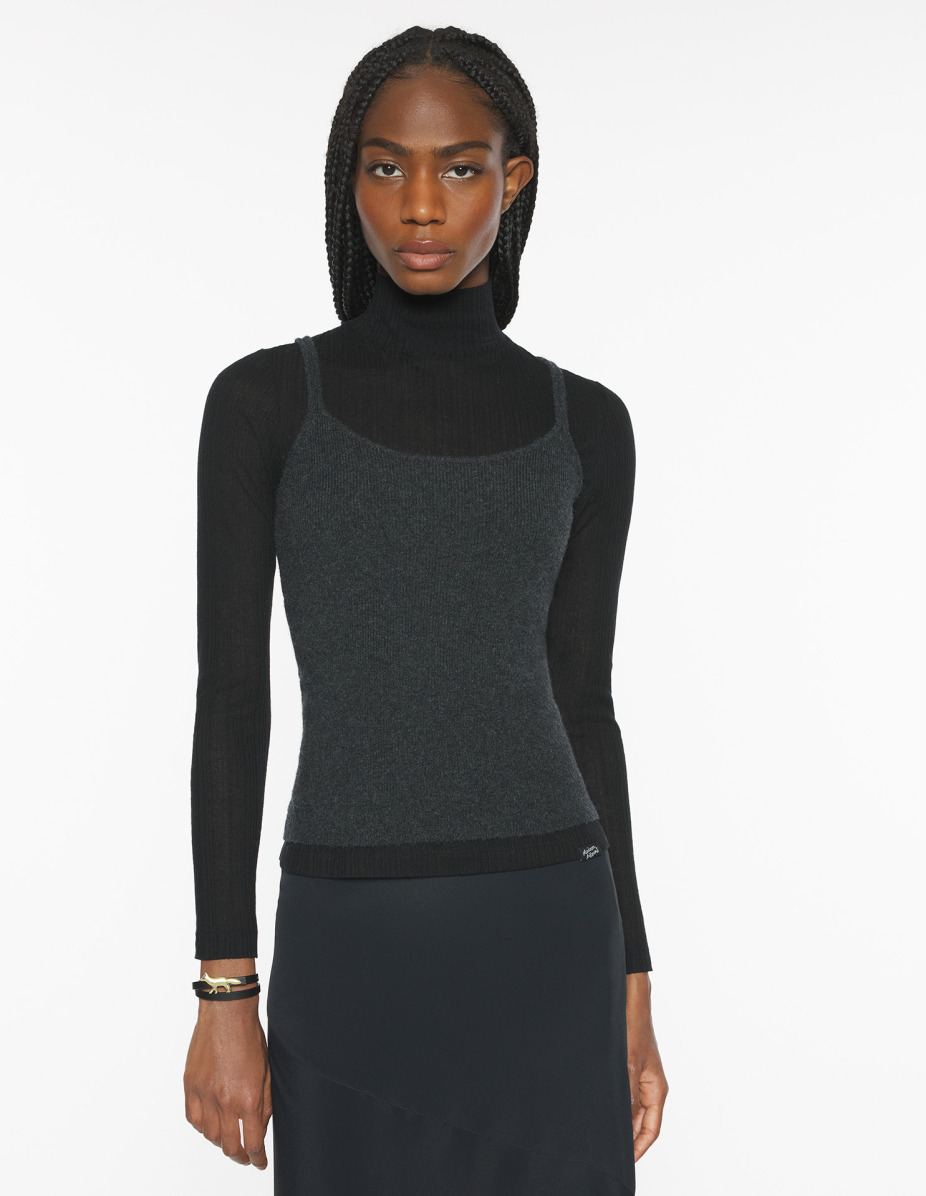 FINE RIB CASHMERE TANK TOP - 3