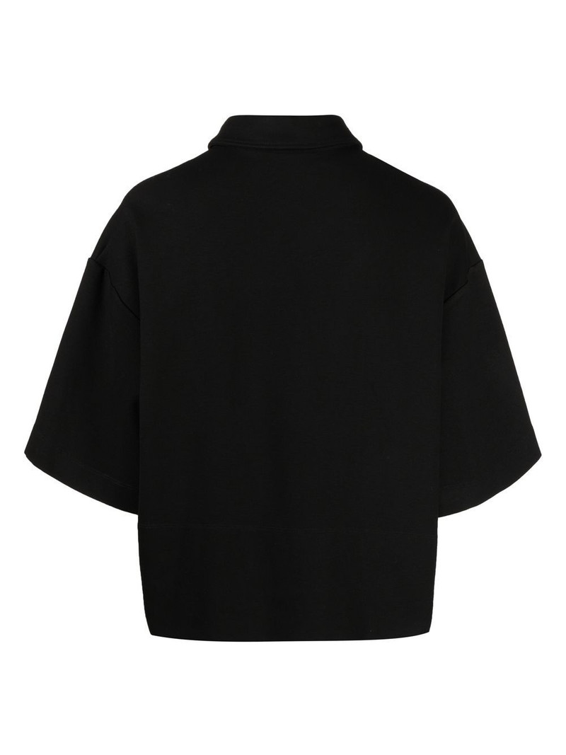 ROSETTA GETTY cropped short-sleeve polo top outlook