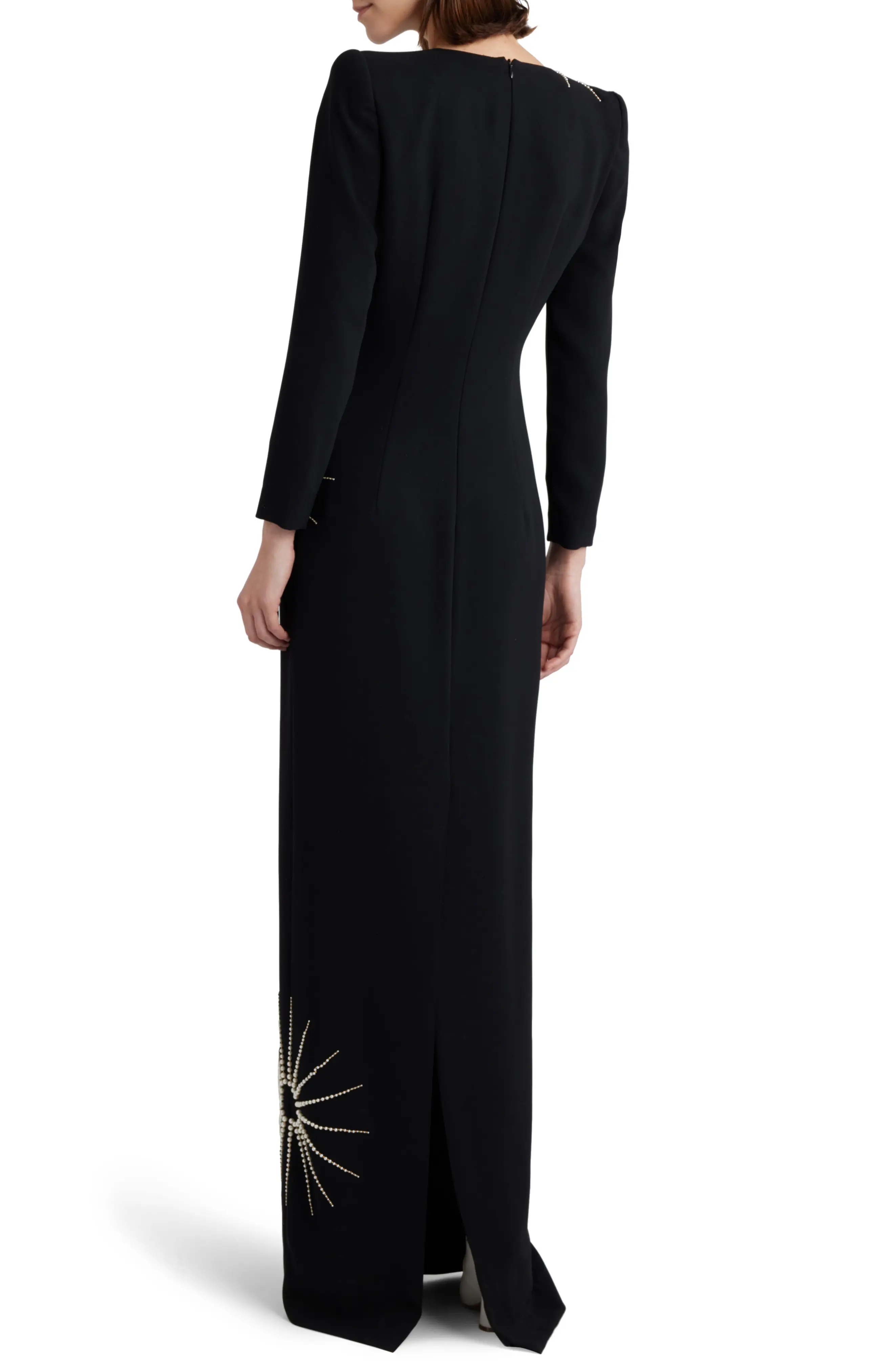 Dalista Burst Embellished Long Sleeve Gown - 2