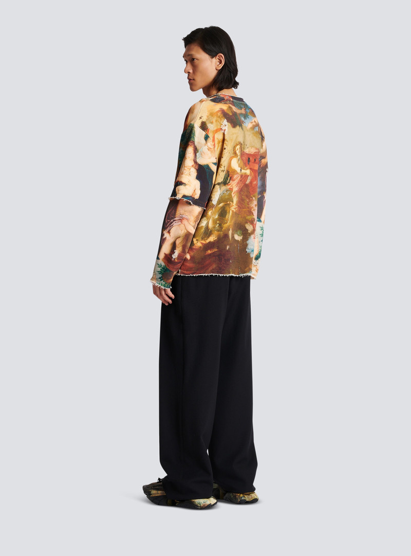 Sky print trompe-l'oeil sweatshirt 4