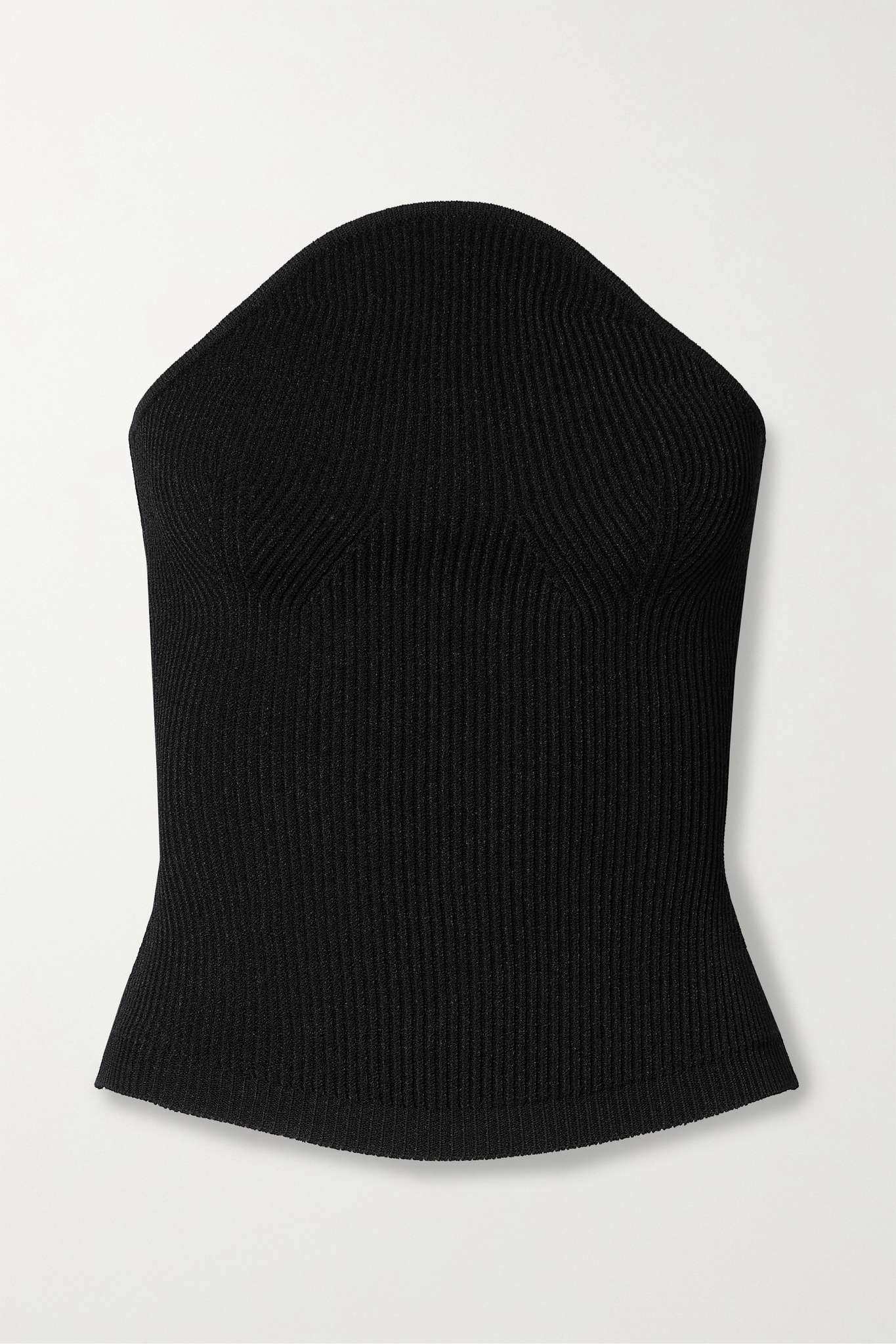 Jericho strapless ribbed-knit top - 1