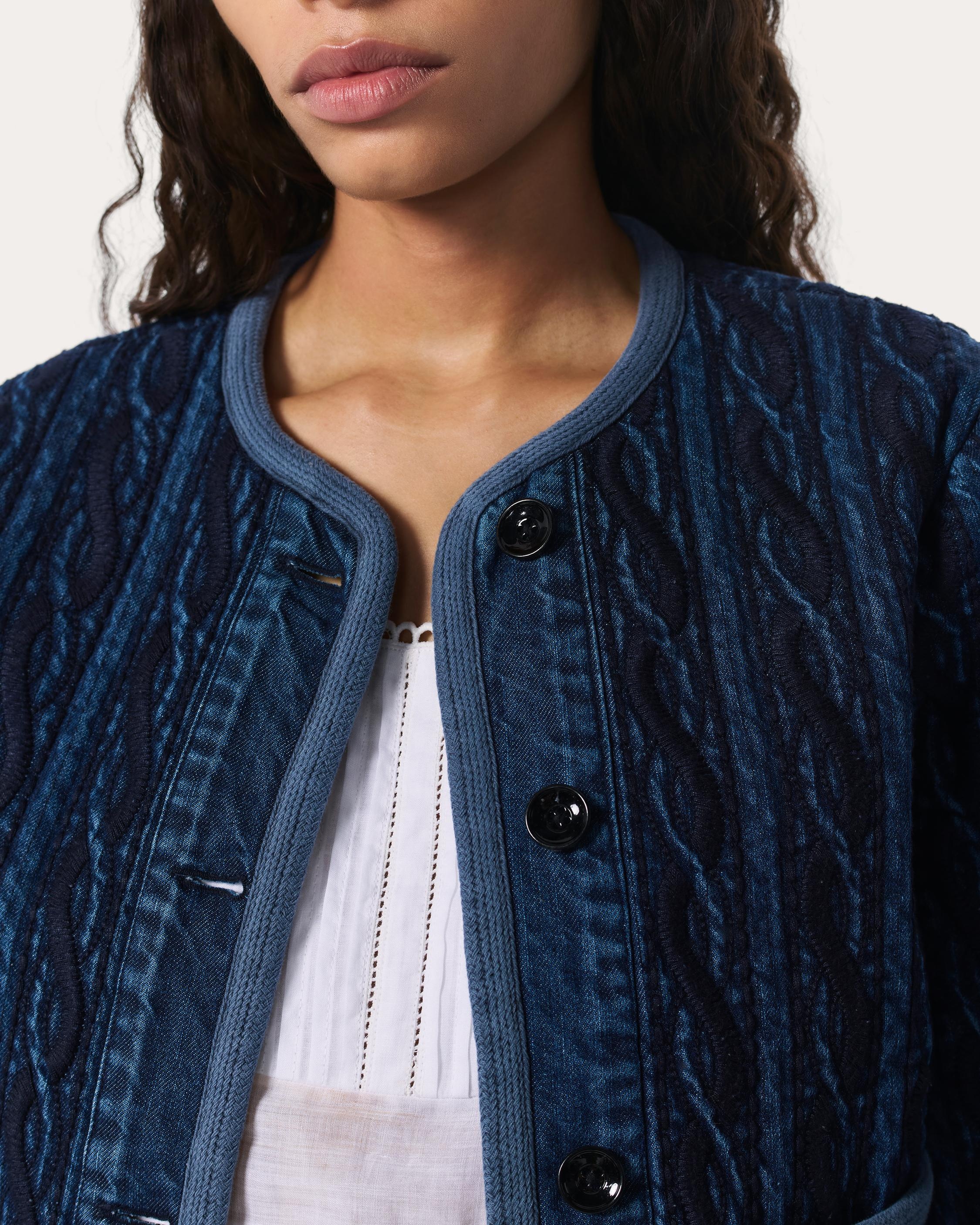 Carter Denim Liner
Lightweight Rigid in Embroidered Blue - 4