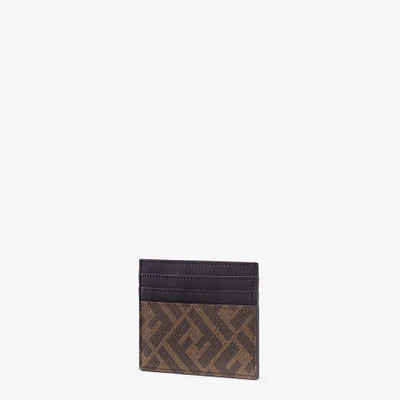 FENDI Brown fabric card holder outlook