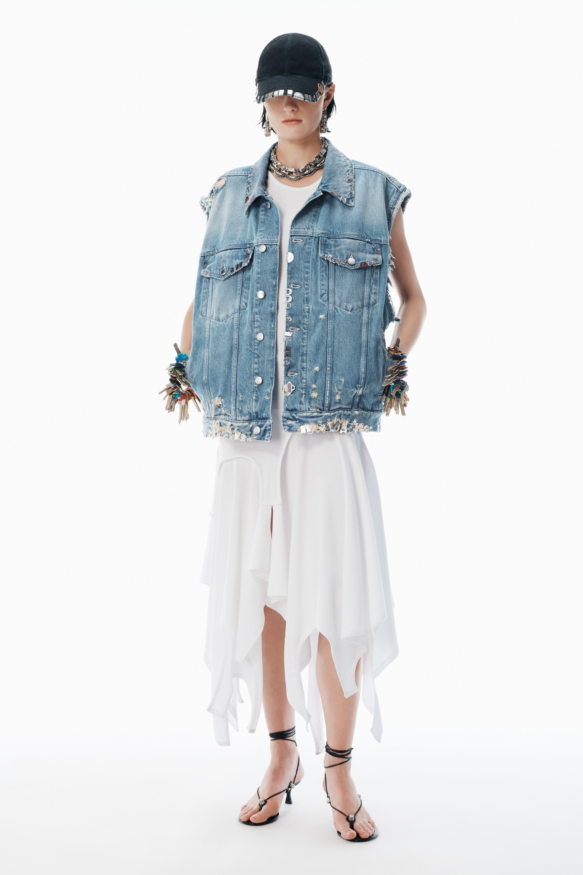 Regen Indigo Denim Vest with Hardware - 2