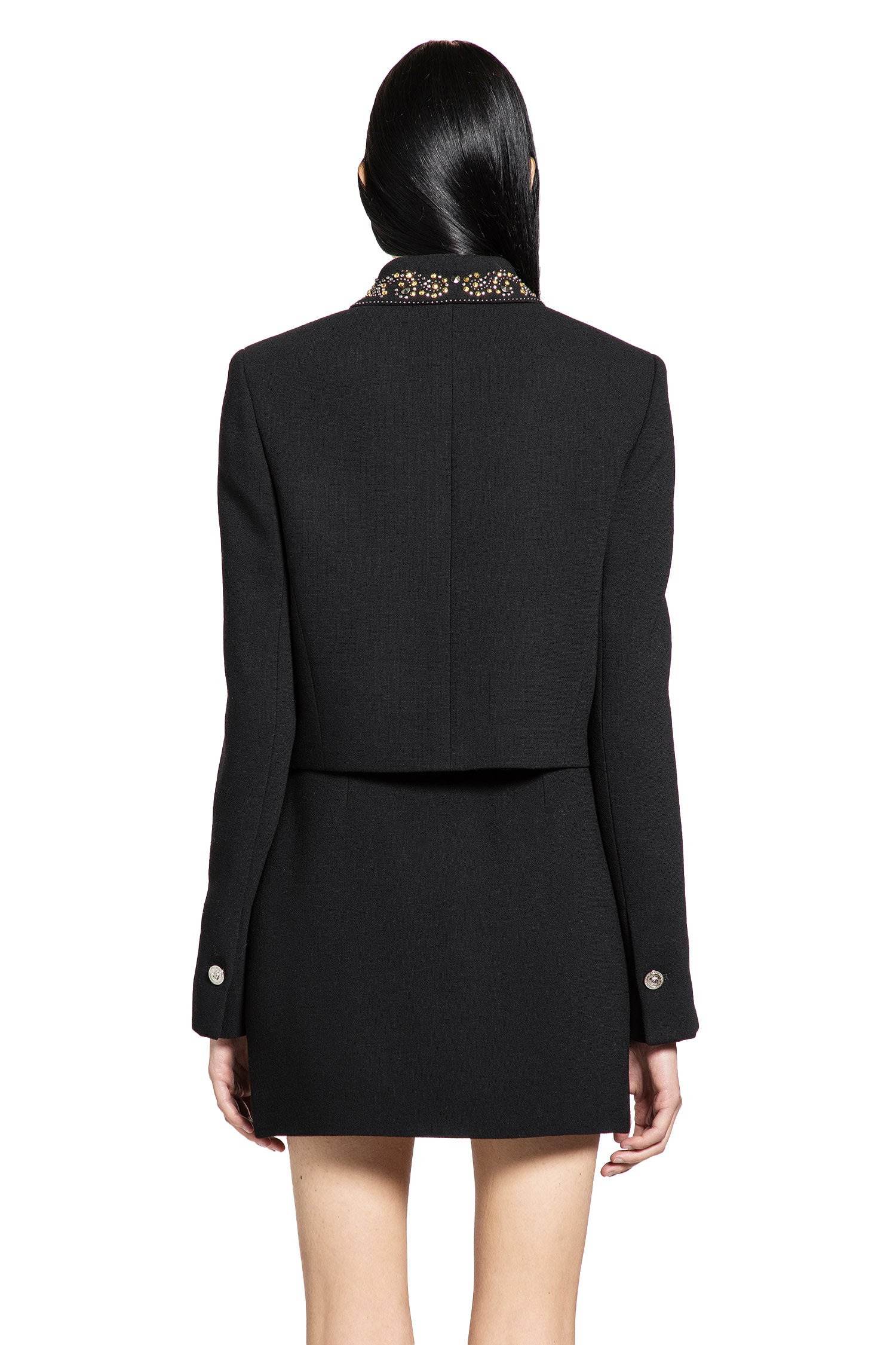 Studded Wool Crop Jacket - 3