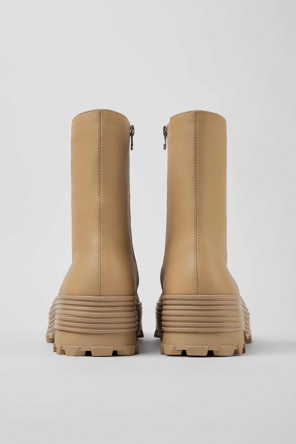 Beige leather boots - 3