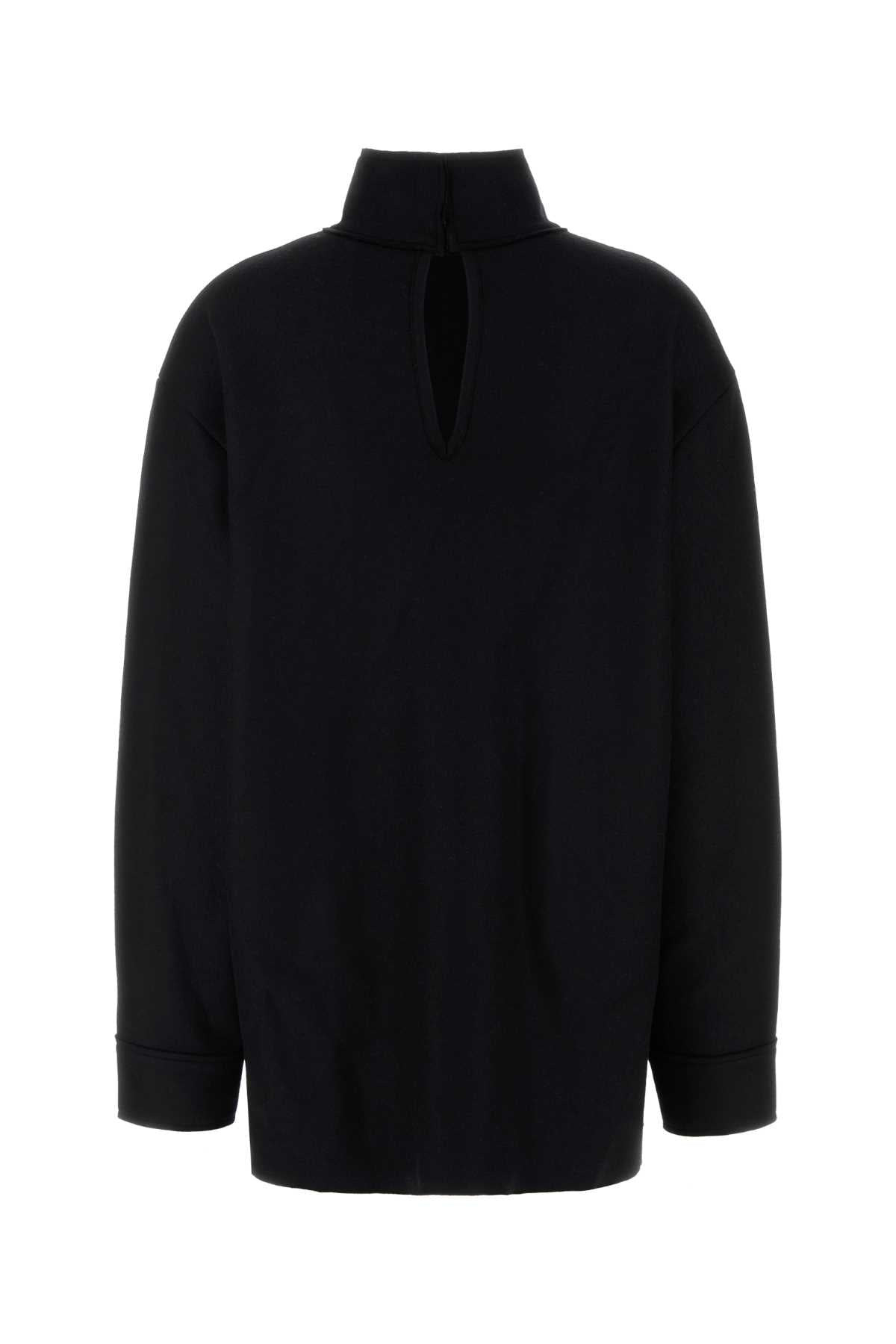Jil Sander Women Black Wool Blend Blouse - 2
