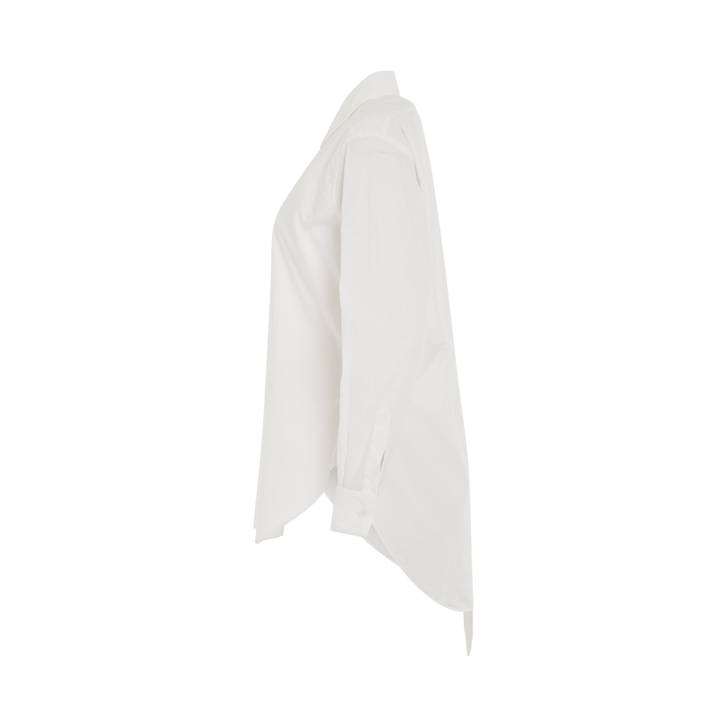 M Cotton Poplin Shirt in White - 3