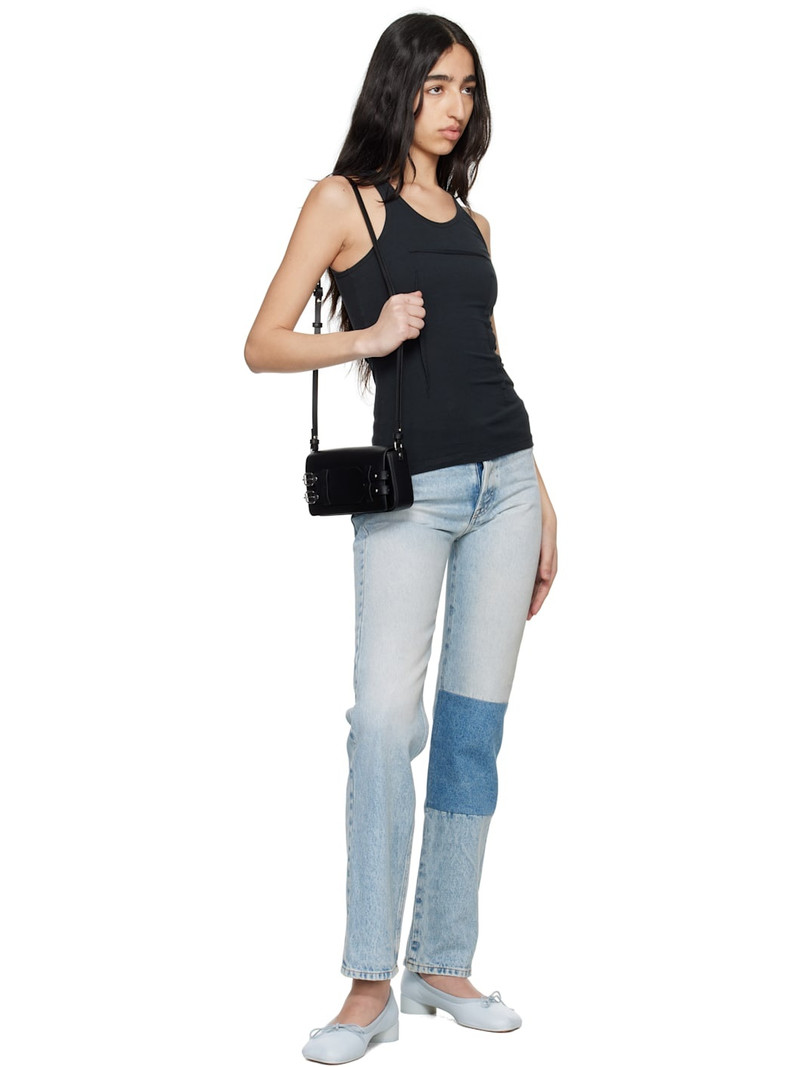 MM6 Maison Margiela Black Heavy Cotton Jersey Tank Top outlook