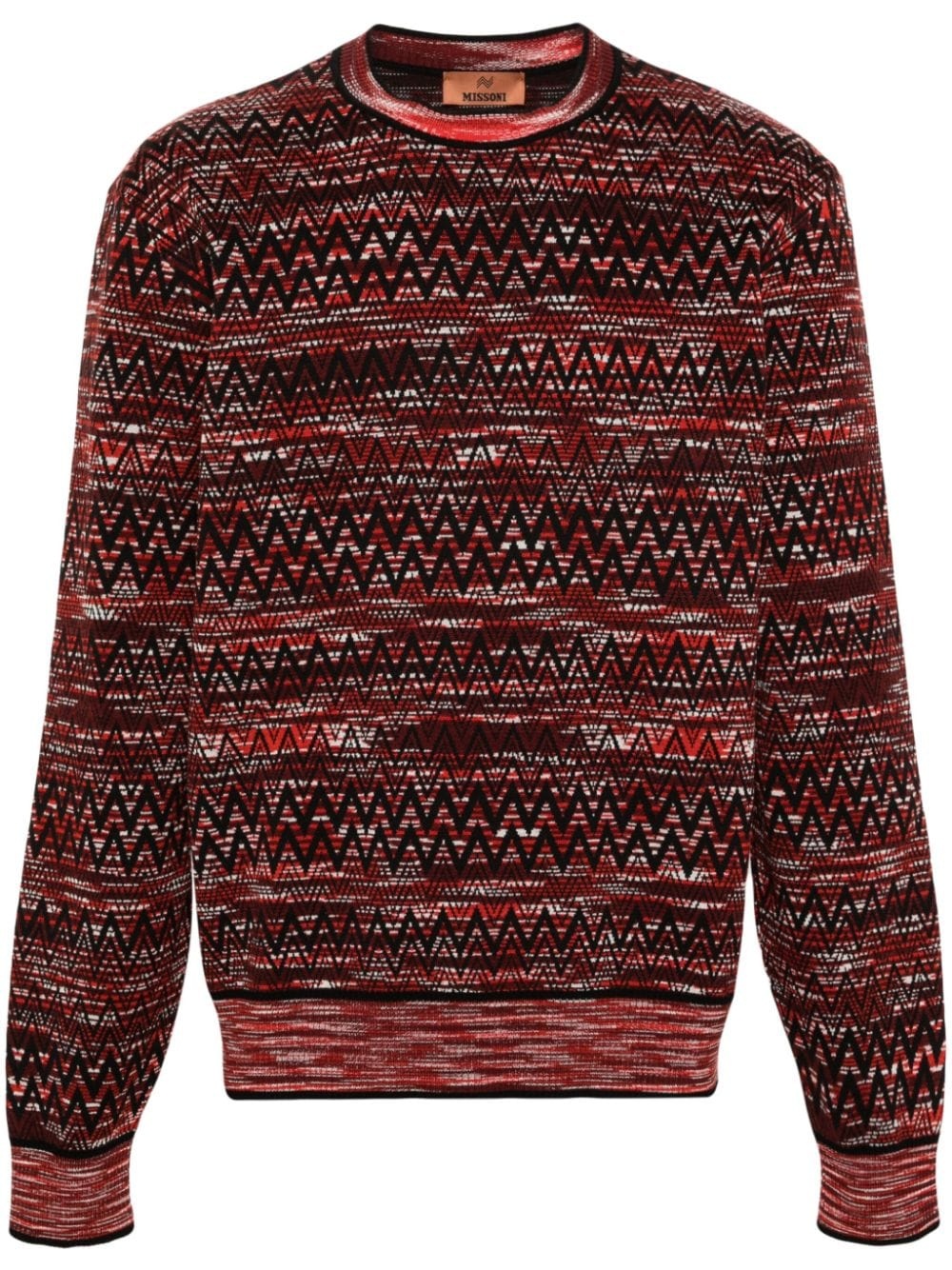 zigzag crew-neck jumper - 1