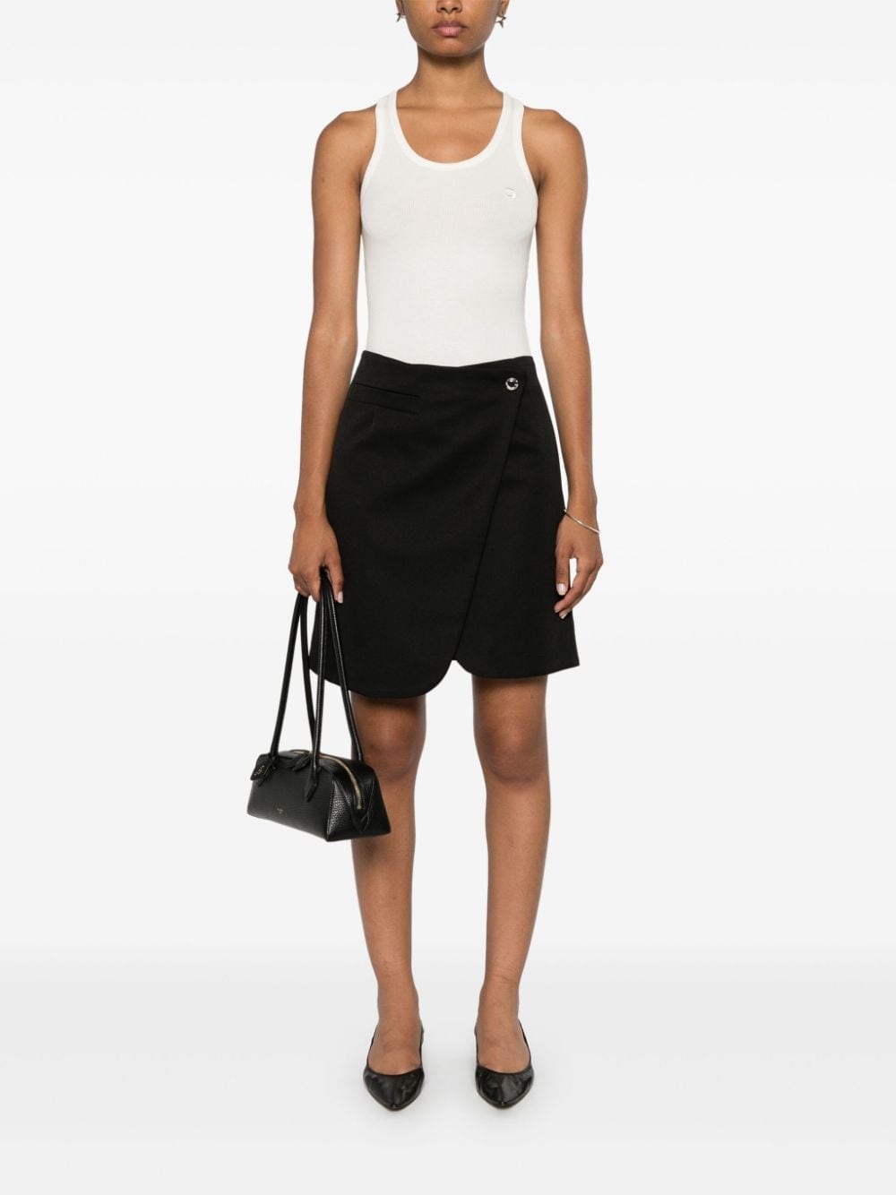 logo ribbed tank top - 2