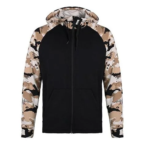 Men's Nike Camouflage Splicing Jacket Black AQ1139-010 - 1