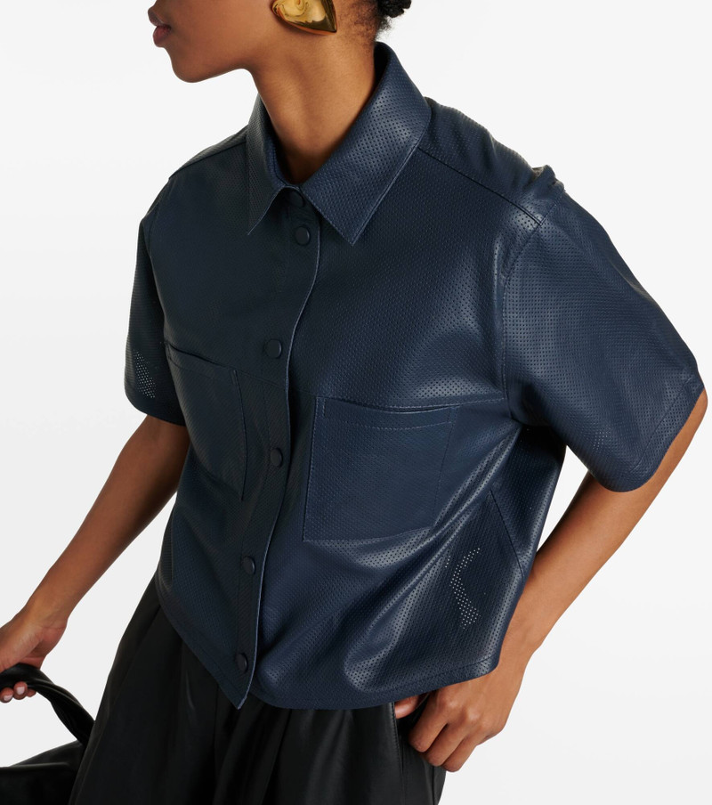 Oversized leather shirt 4
