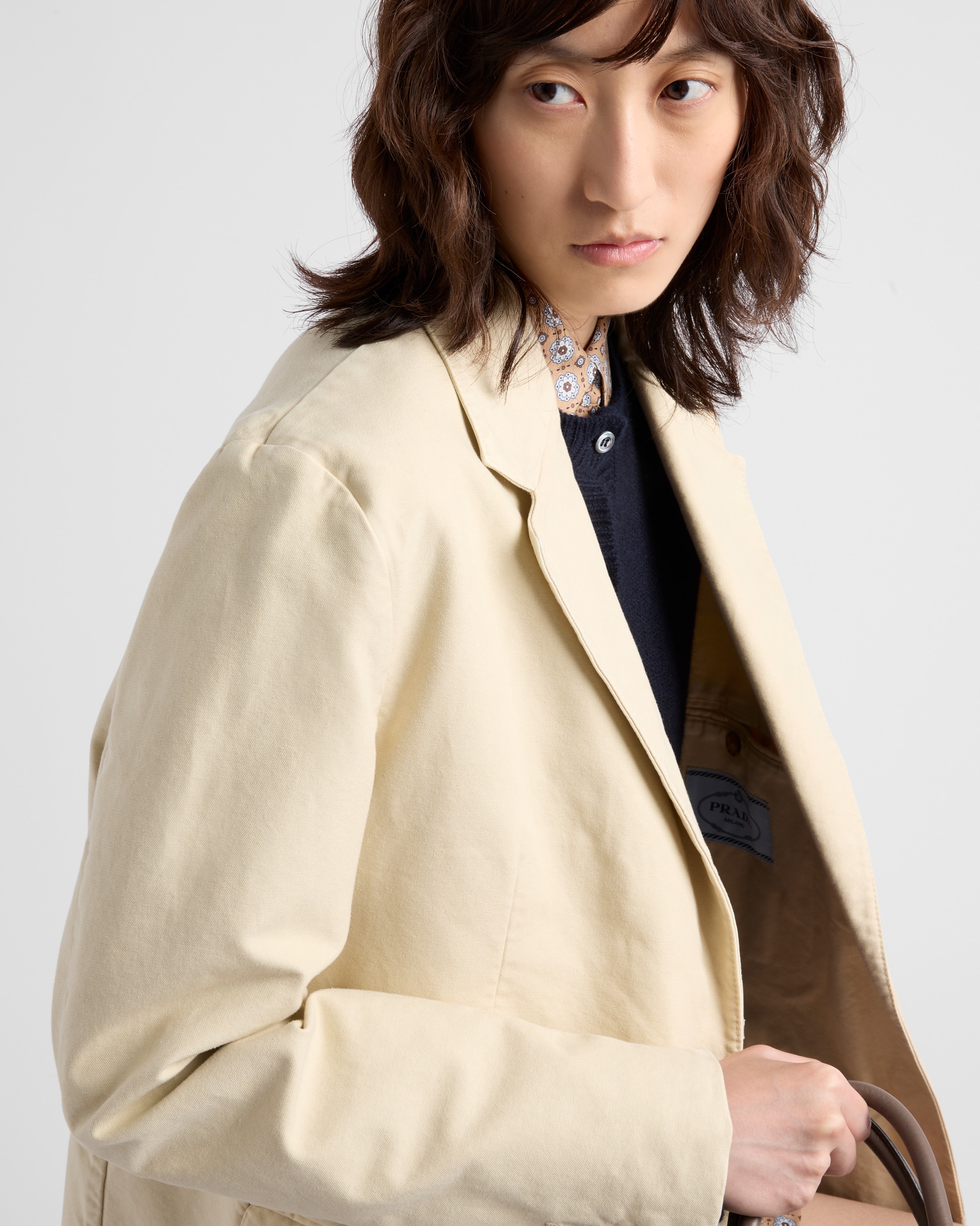 Single-breasted old canvas jacket - 6