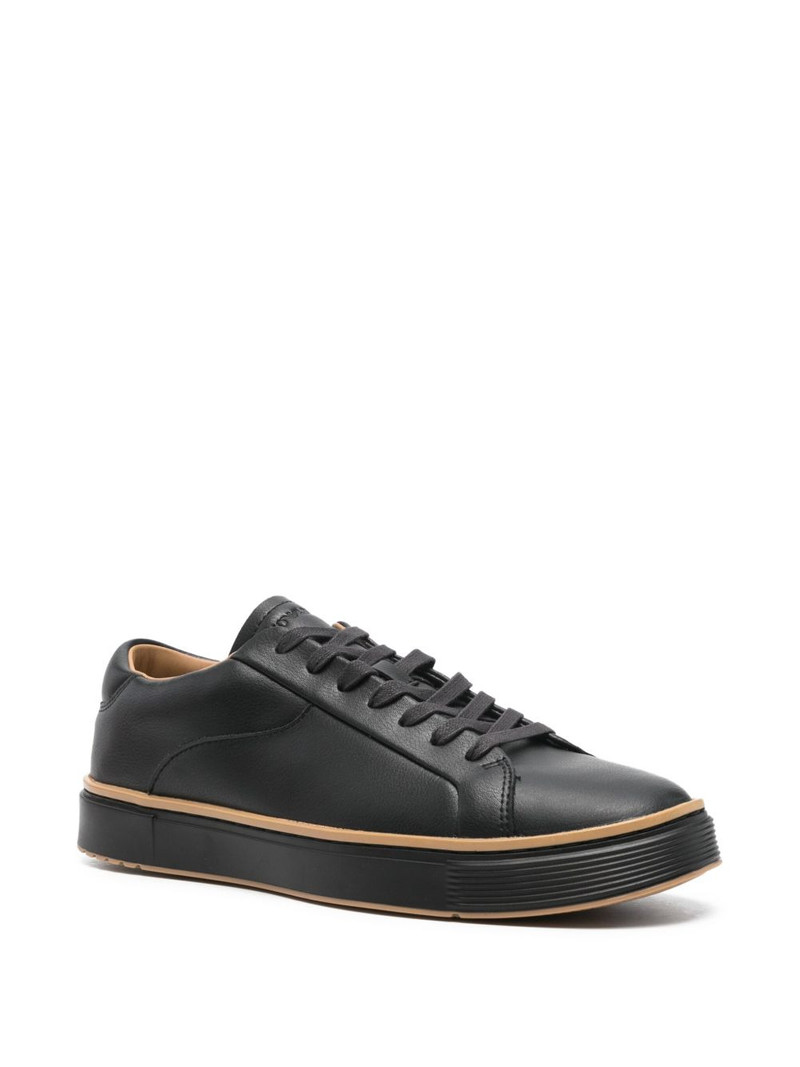 EMPORIO ARMANI leather lace-up sneakers outlook