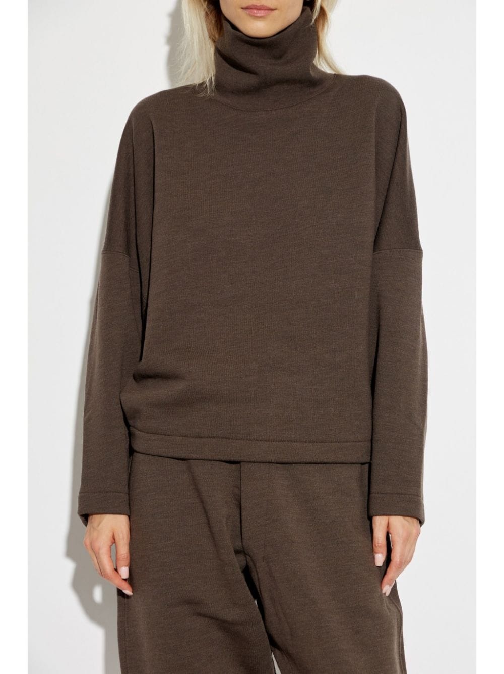 roll neck long-sleeve jumper - 3