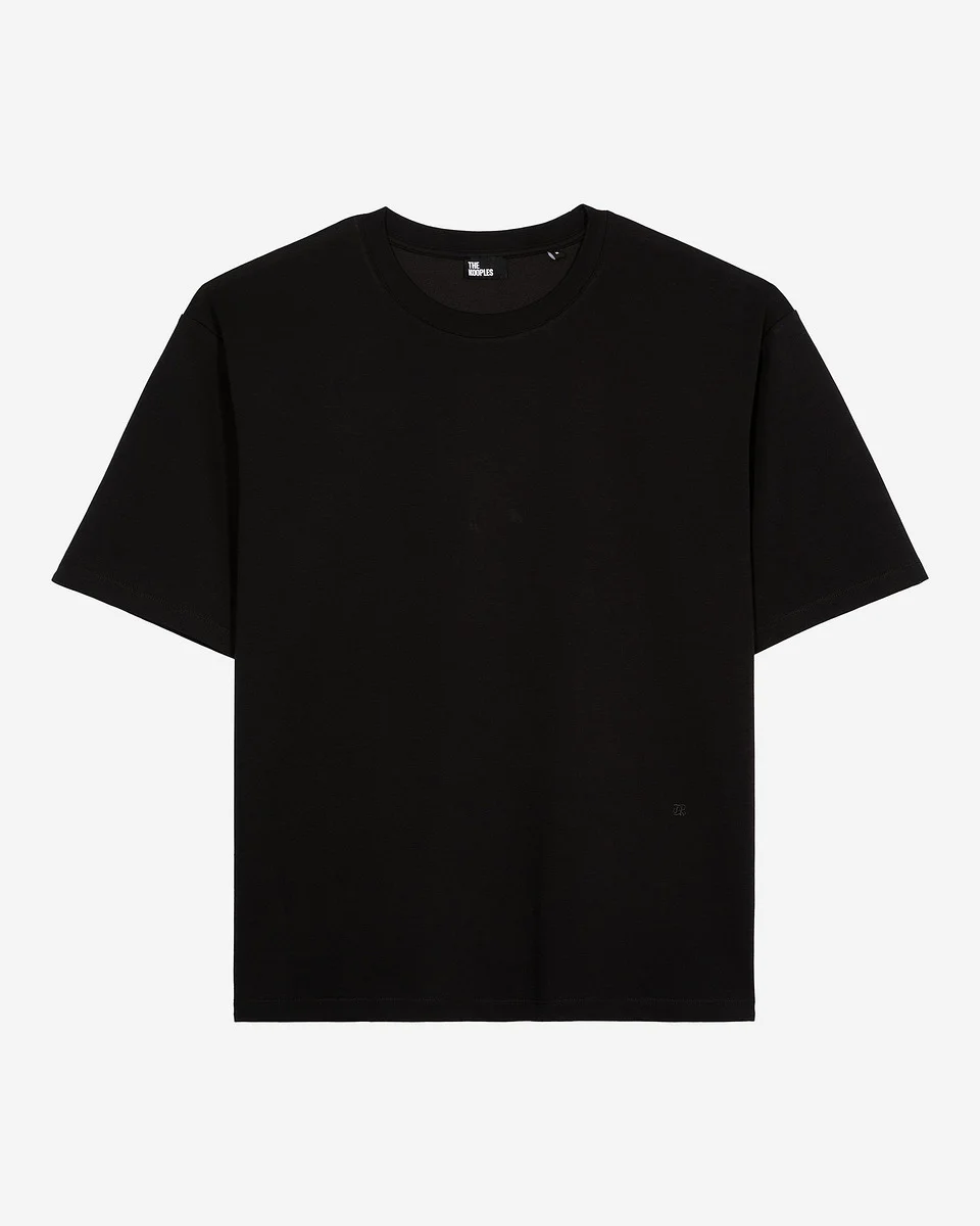 MIXED T-SHIRT LARGE PLAIN BLACK - 1