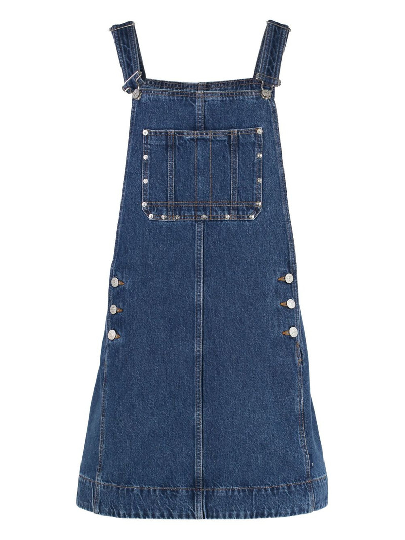adjustable-strap denim dress 3