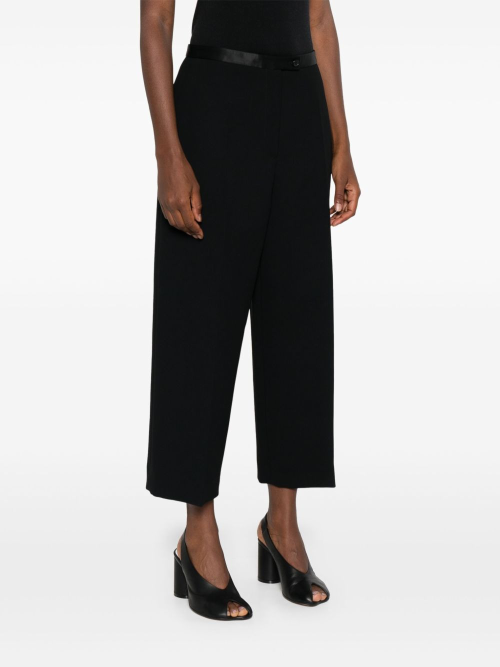 wide-leg cropped trousers - 3