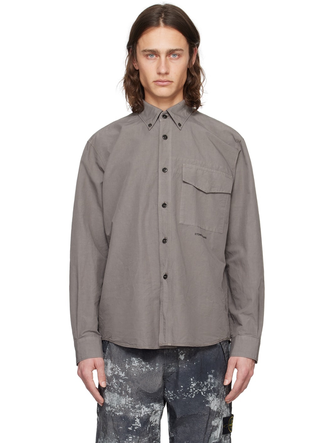 Gray Comfortable Fit Shirt - 1