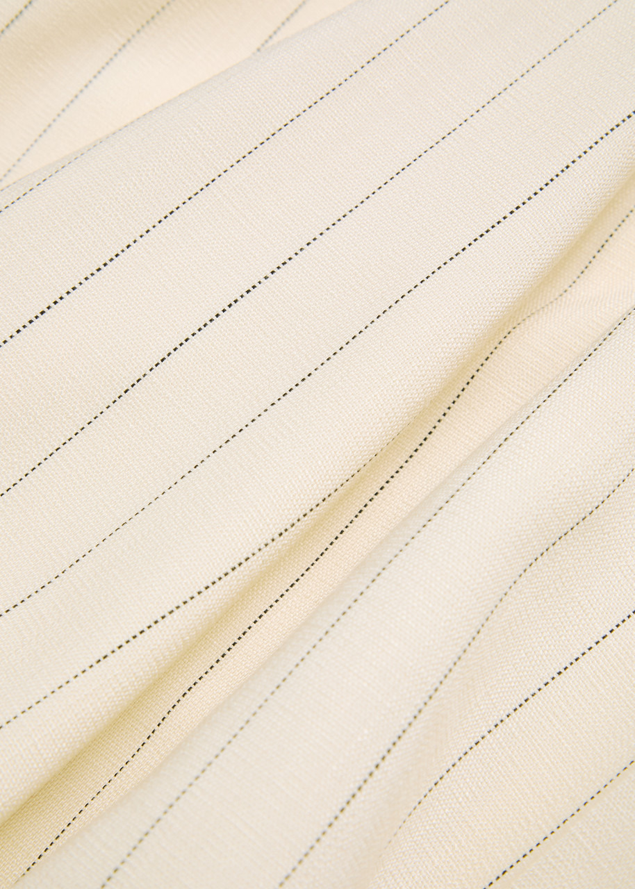 Anine Bing Lou Pinstriped Wide-leg Trousers - 5