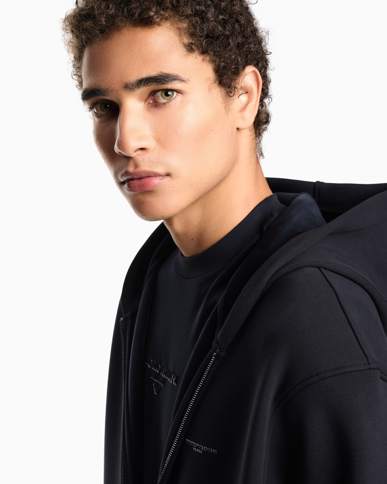 ASV LYOCELL-BLEND BONDED JERSEY ZIP-UP SWEATSHIRT WITH HOOD - 5