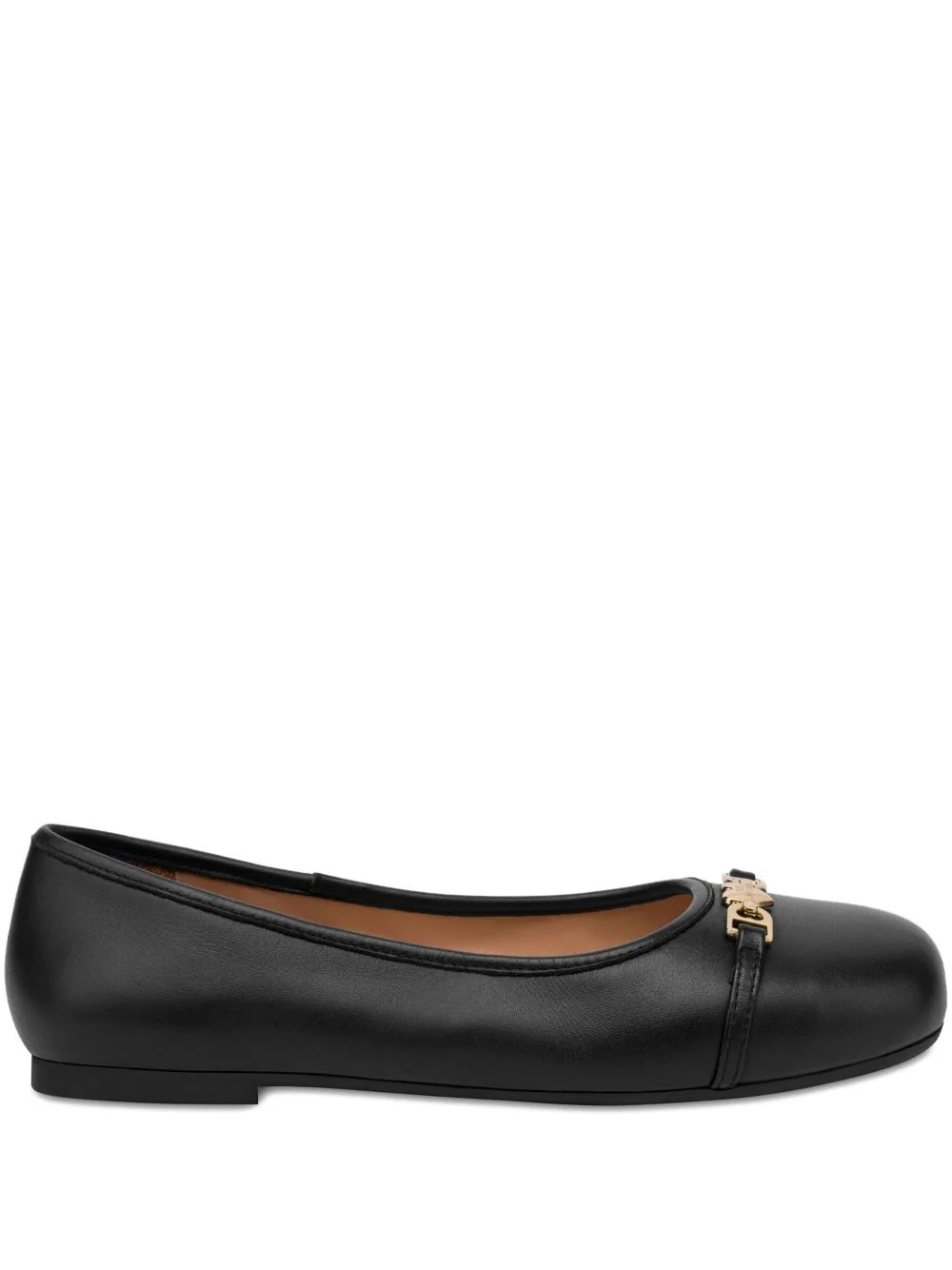 heart-plaque ballerina shoes - 1