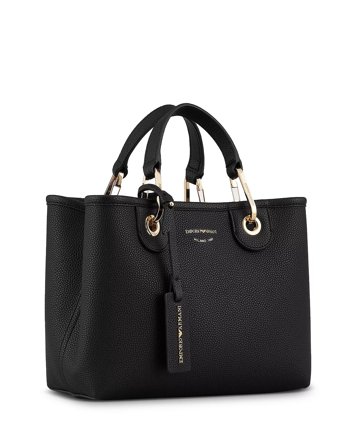 MyEA Small Black Shopper Tote Bag - 5