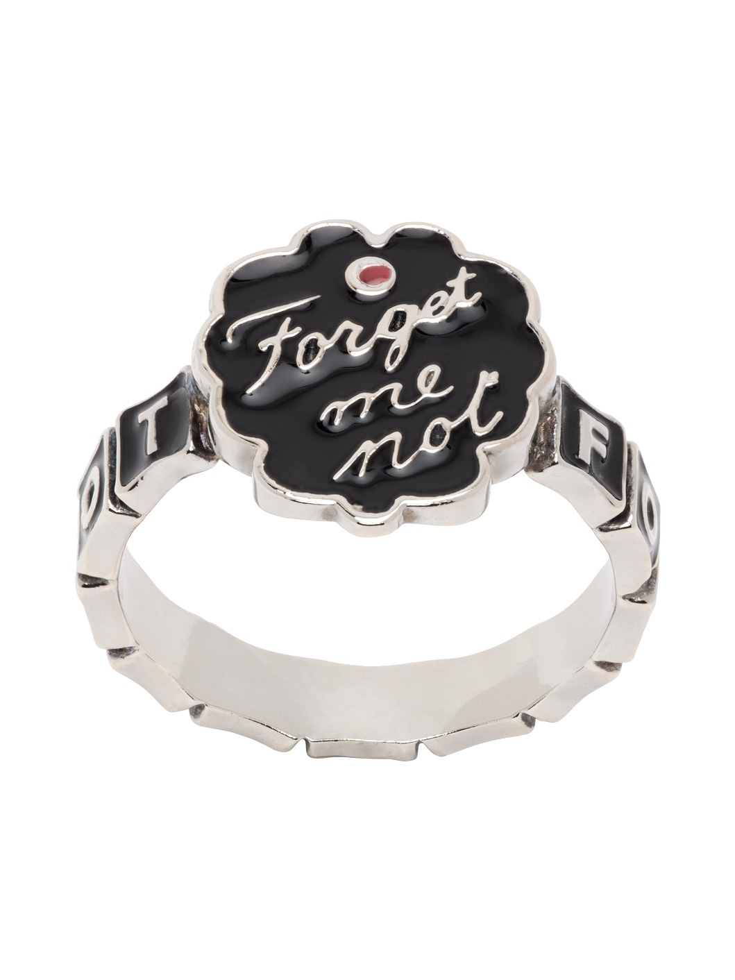 Silver 'Forget Me Not' Ring - 1