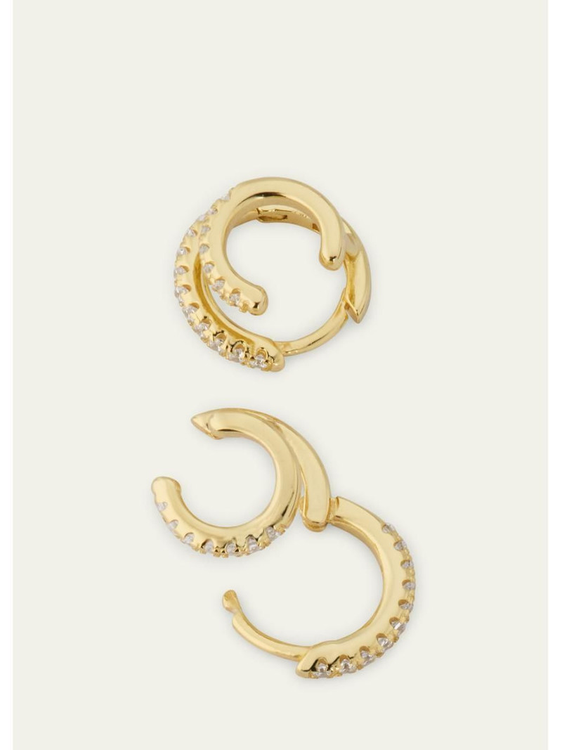 Katerina Double Huggie Hoop Earrings 4