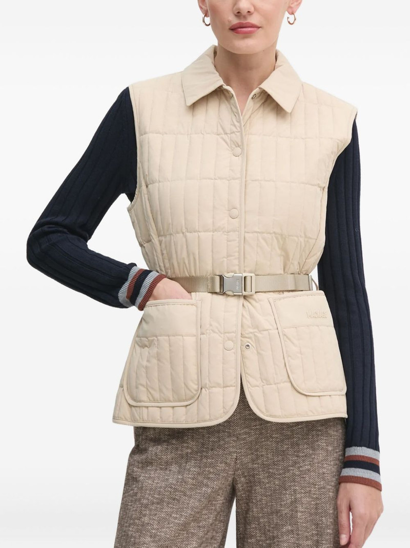 Helia quilted belted gilet 1