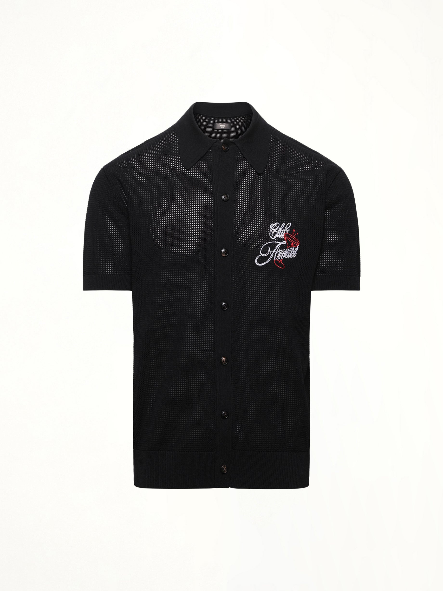 Club Amiri Crochet Shirt in Black - 2