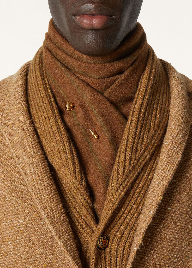 Loro Piana Pinstripe Chevron Scarf outlook