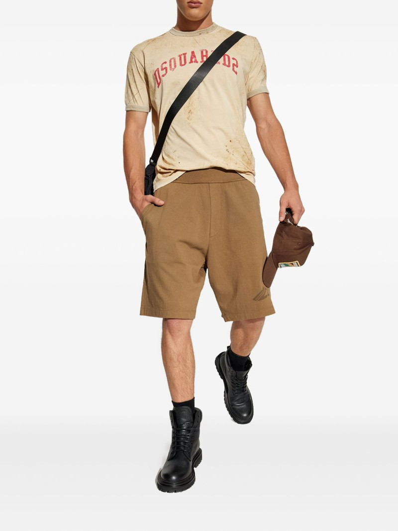 DSQUARED2 logo-print cotton shorts outlook