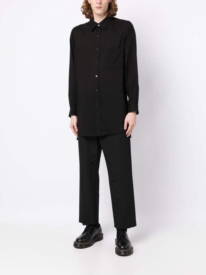 Yohji Yamamoto chest-pocket long-sleeve shirt outlook