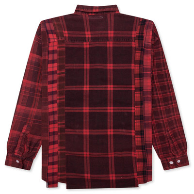 NEEDLES OVER DYE 7 CUTS SHIRT - RED outlook