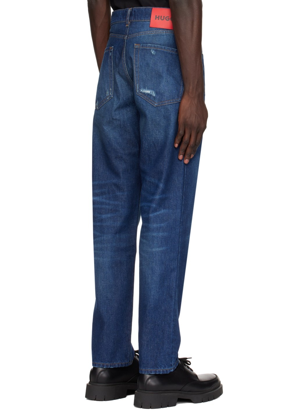 Blue Five-Pocket Jeans - 3