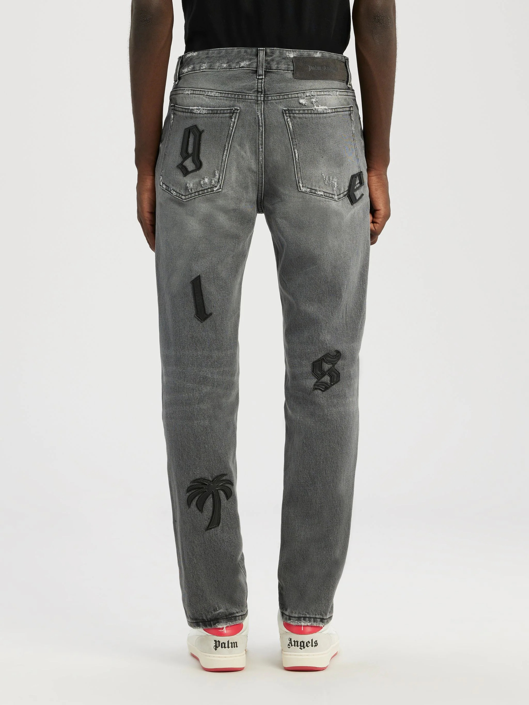 LOGO PATCH CLASSIC DENIM PANTS - 5