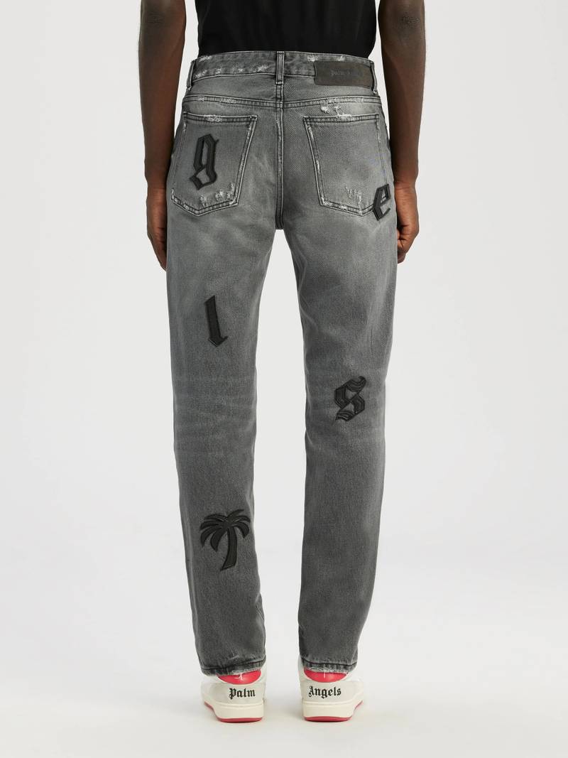 LOGO PATCH CLASSIC DENIM PANTS 5