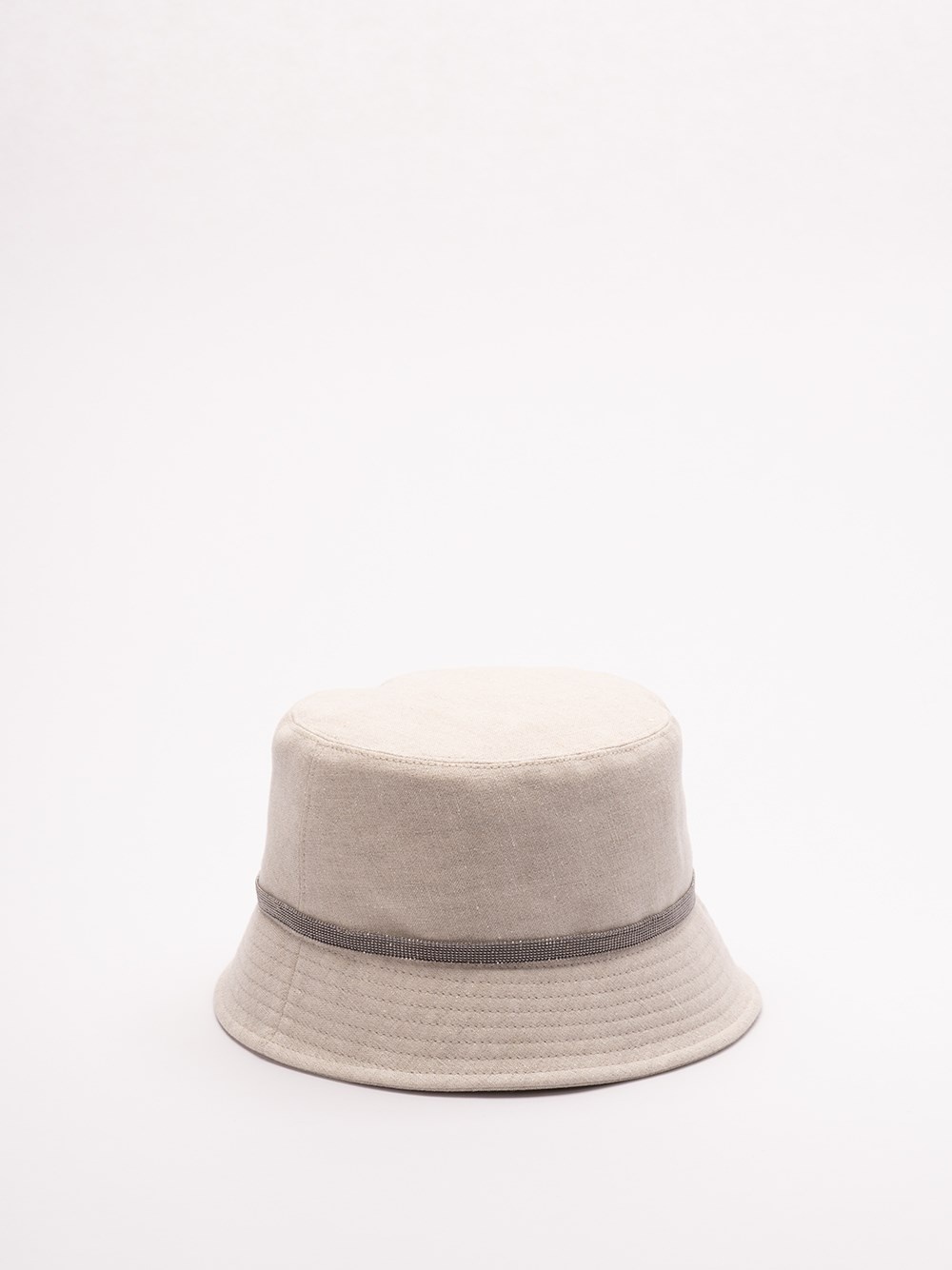 ハット BRUNELLO CUCINELLI COTTON BUCKET HAT BRUNELLO CUCINELLI Embellished linen and wool-blend bucket