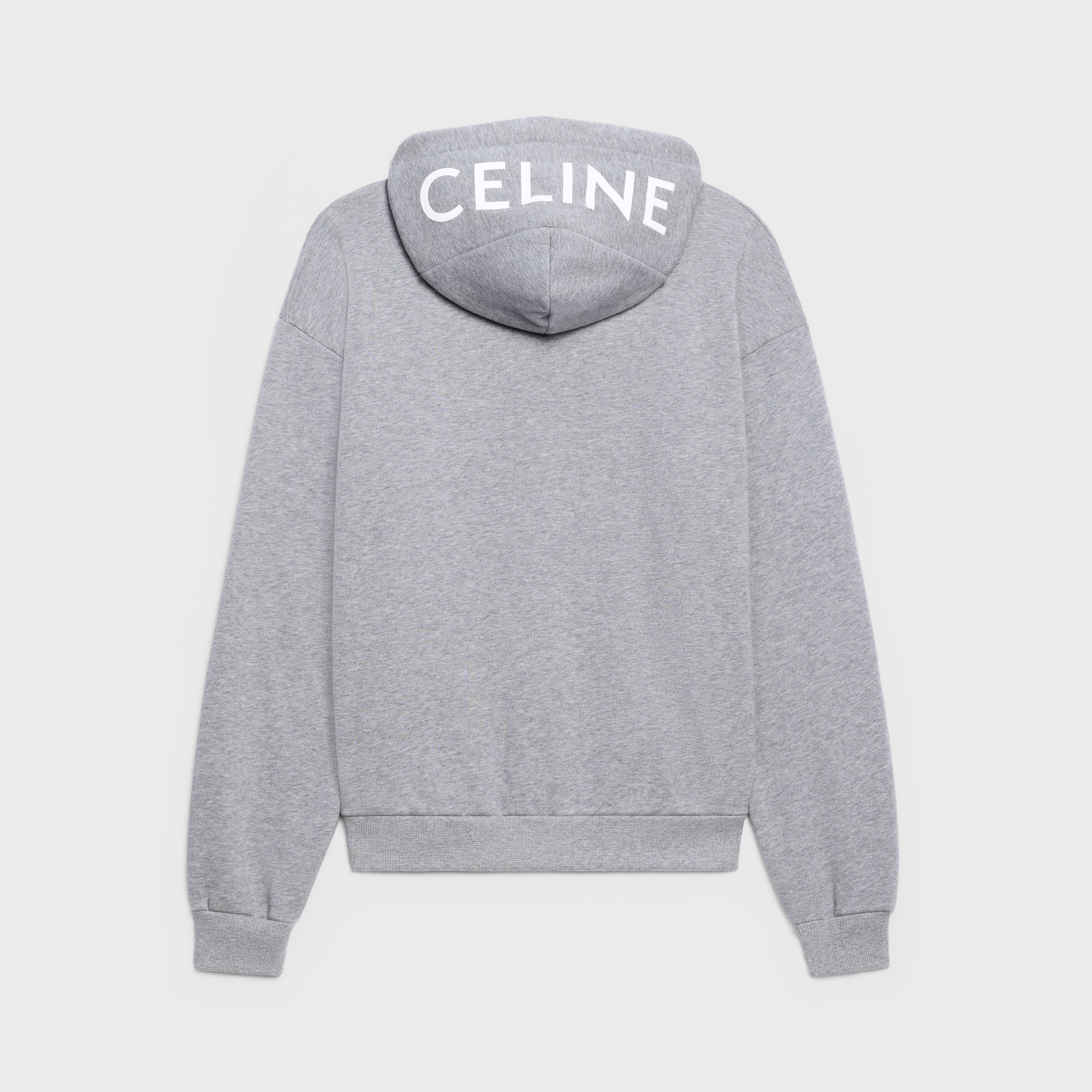 CELINE LOOSE COTTON FLEECE HOODIE - 2