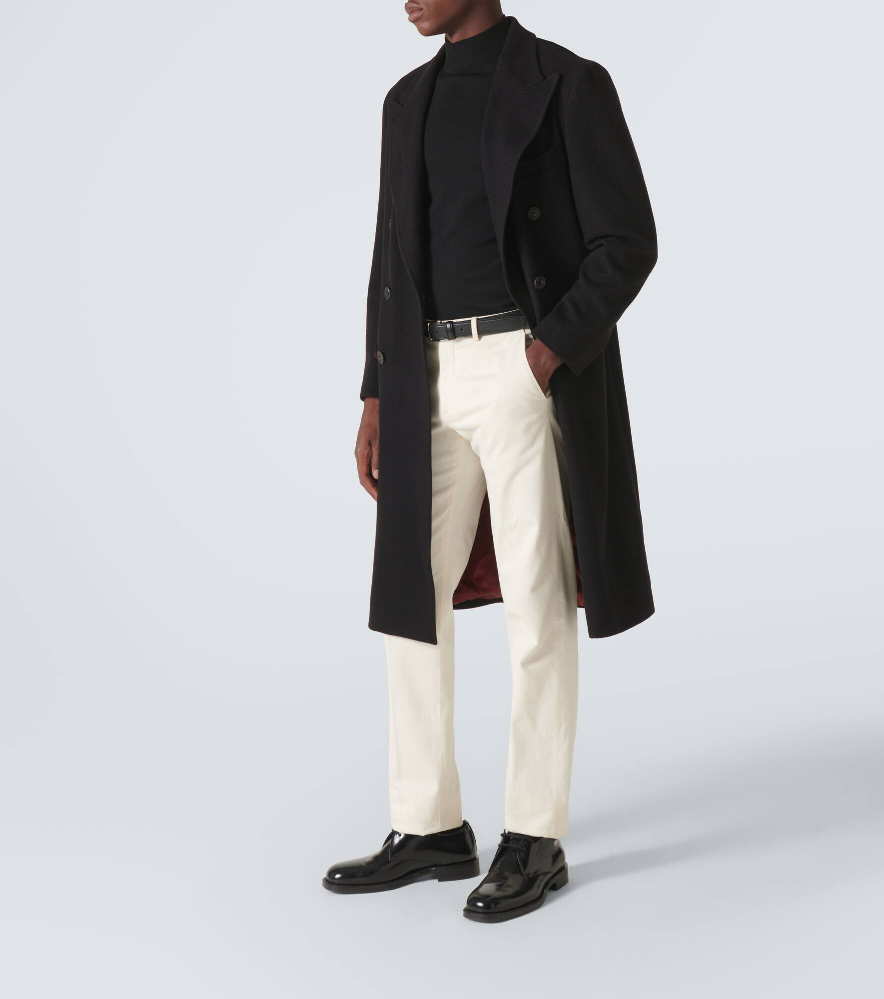 Double-breasted cashmere overcoat - 2
