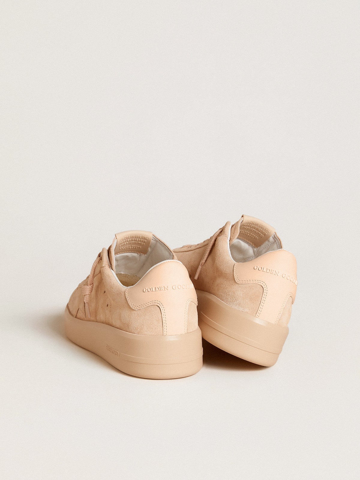 Purestar in suede with suede star and light pink leather heel tab - 4