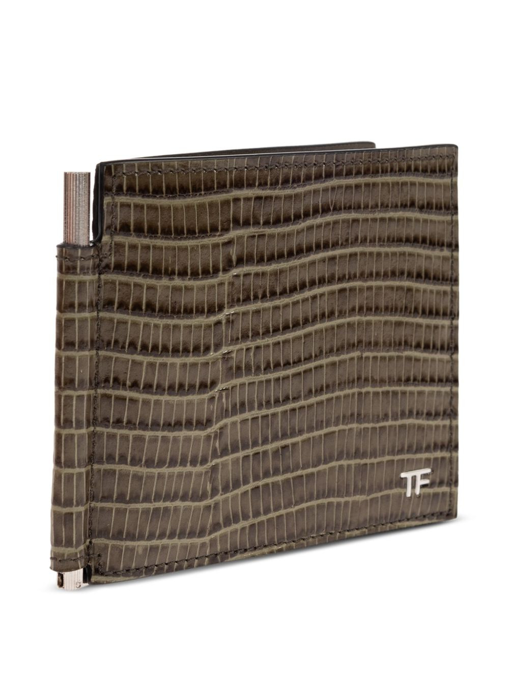 crocodile-effect leather cardholder - 3