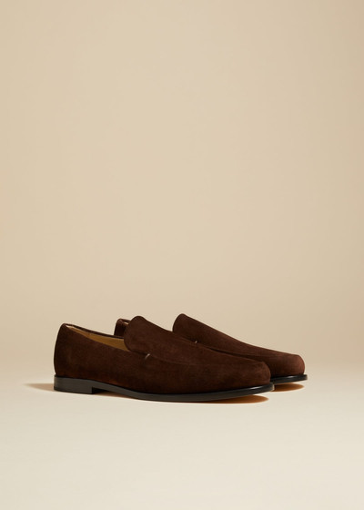KHAITE The Alessio Loafer in Coffee Suede outlook