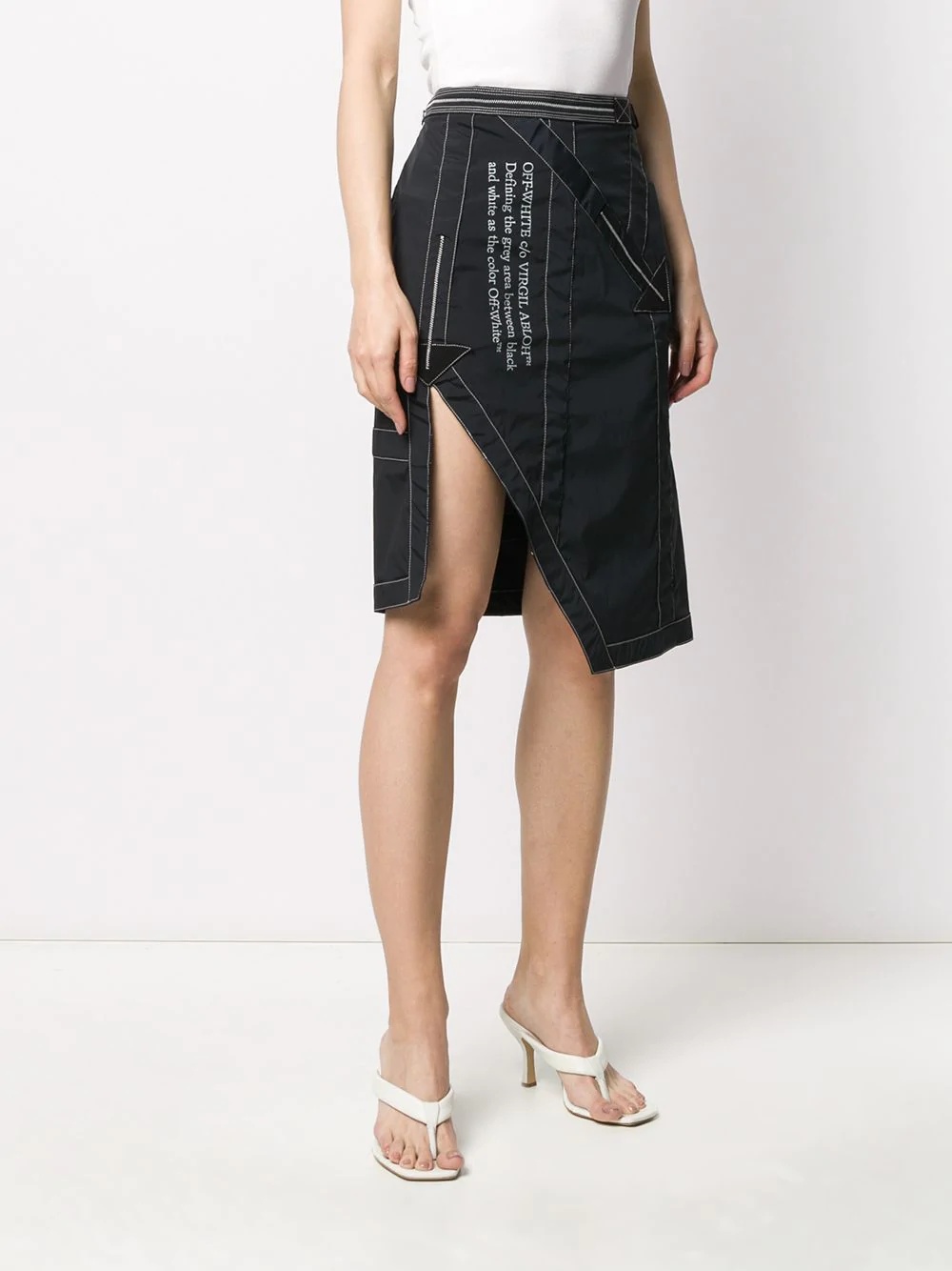 side-vent asymmetric skirt - 3