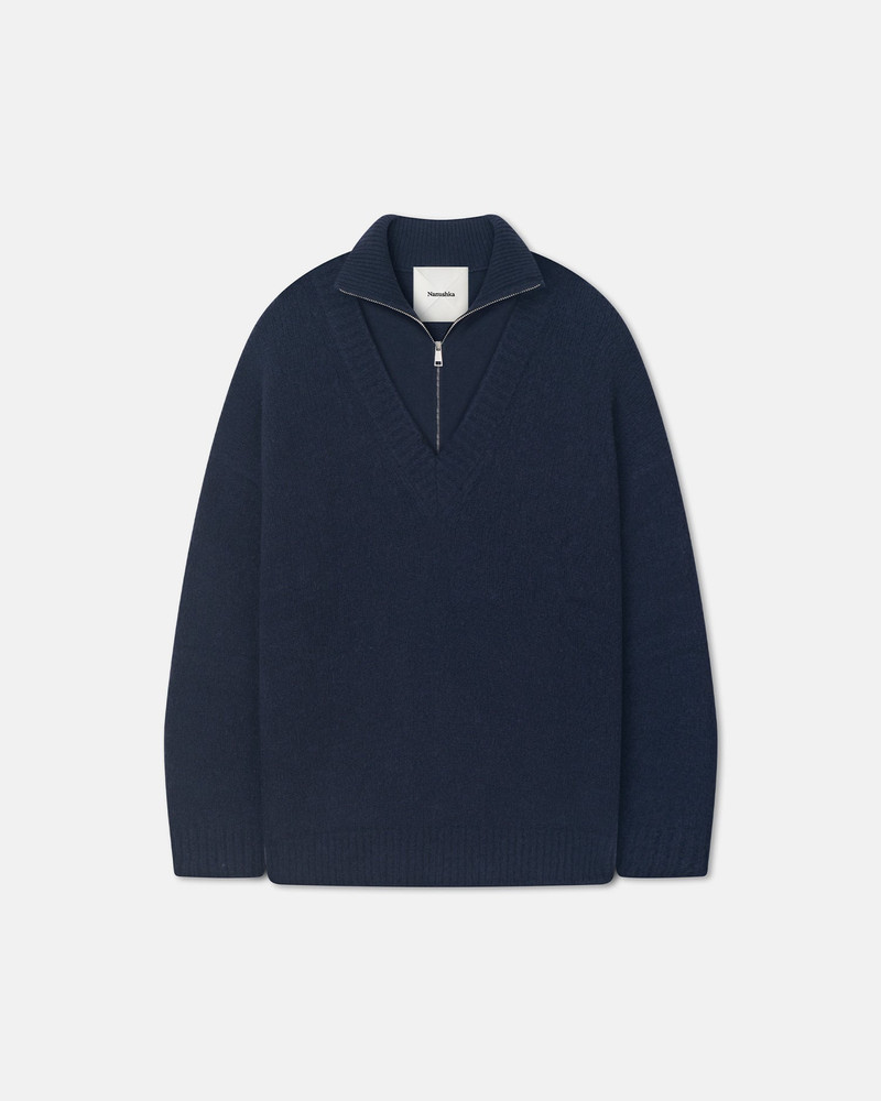 Contrast Brushed Merino Sweater - 1