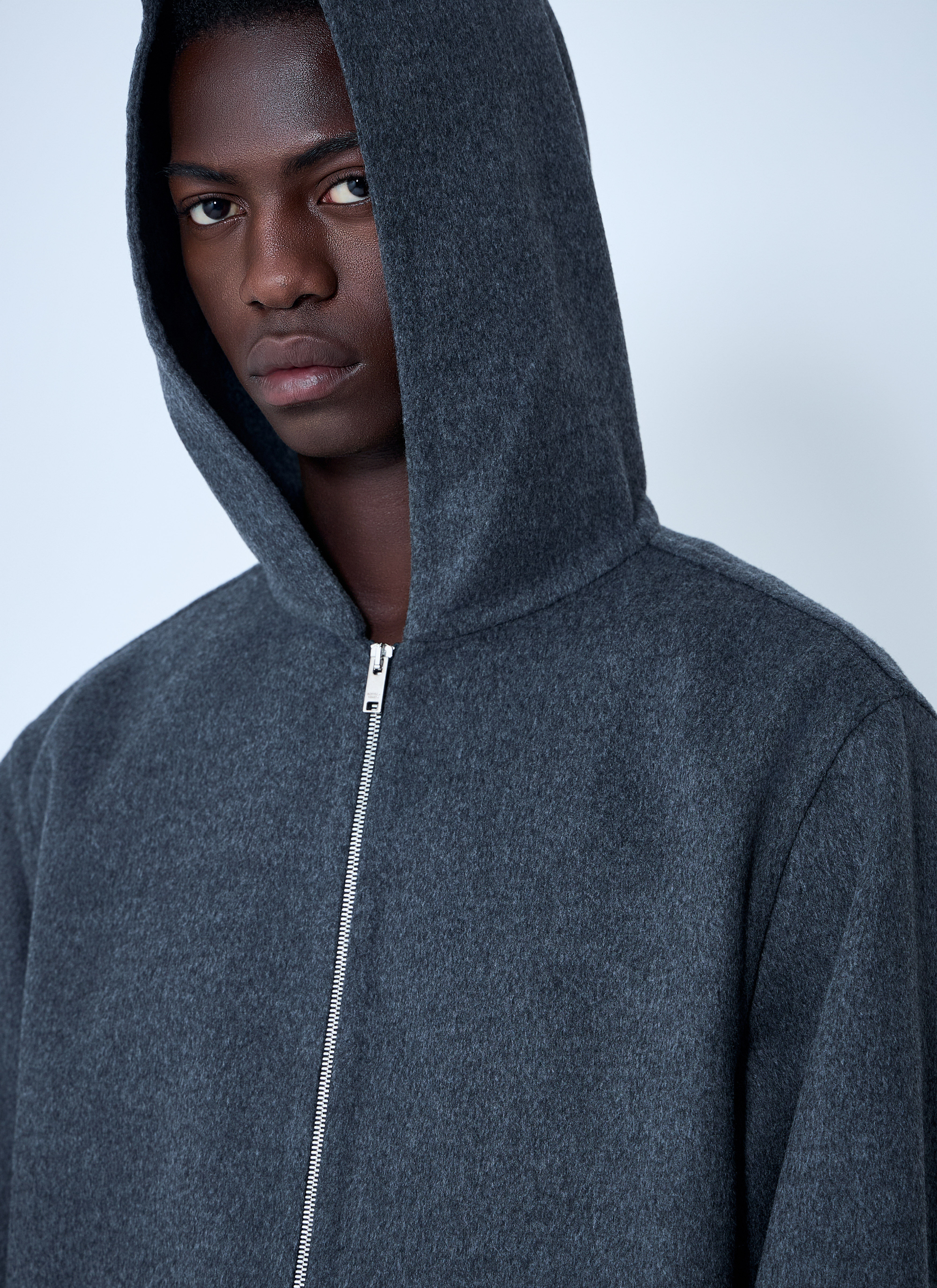 Double Face Wool Hooded Jacket - 5