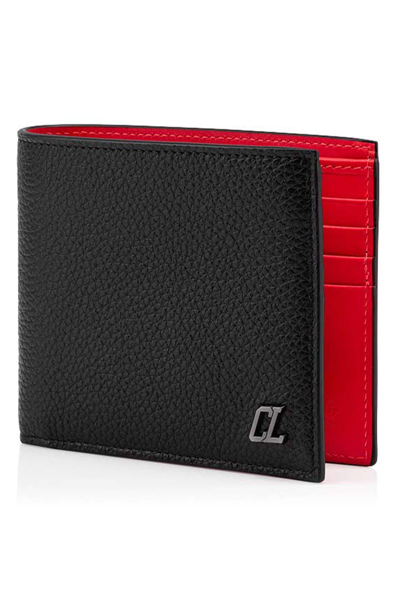 Christian Louboutin Coolcard Leather Bifold Wallet in Black/Gun Metal at Nordstrom - 4