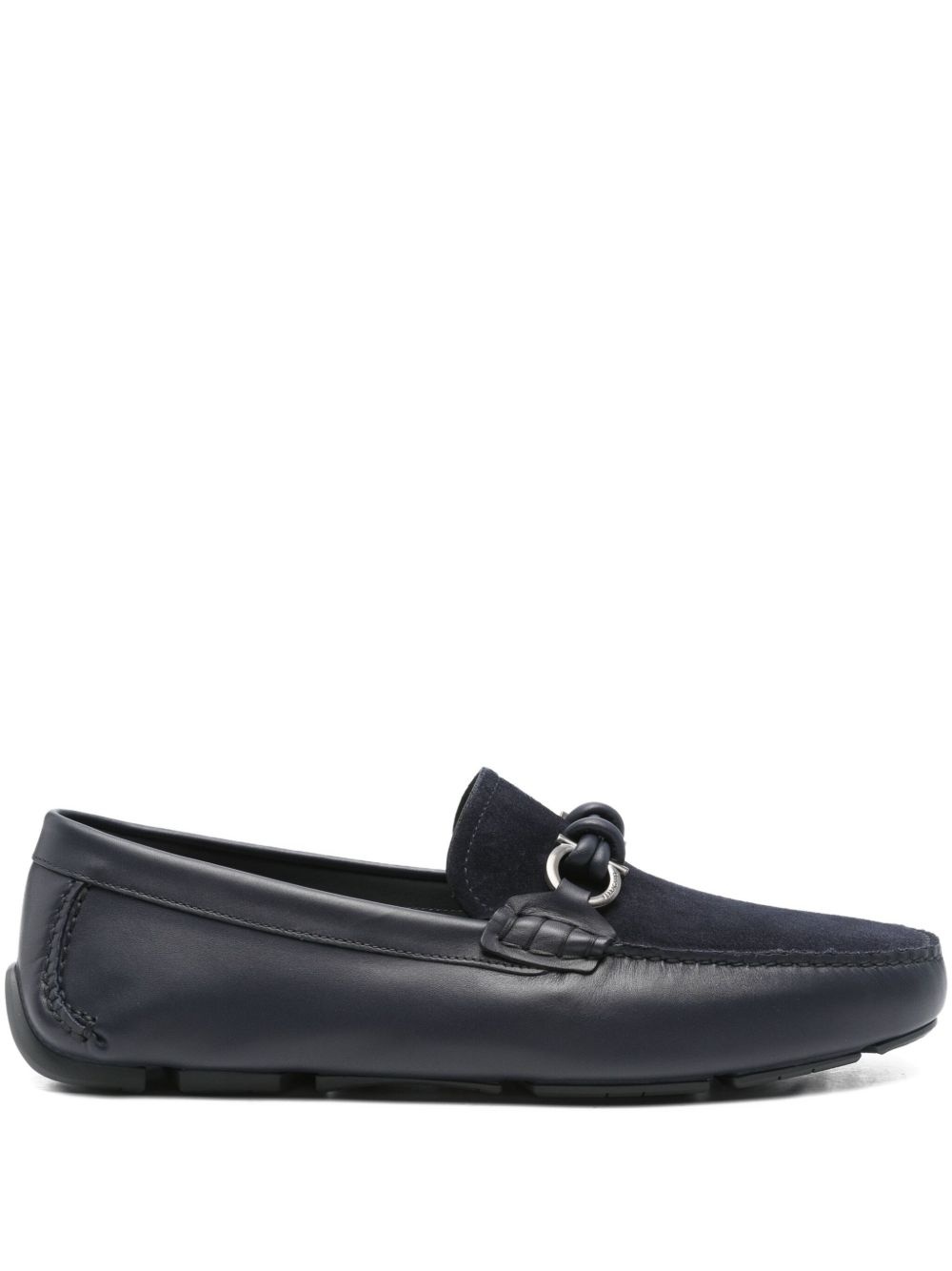 leather gancini loafers - 1